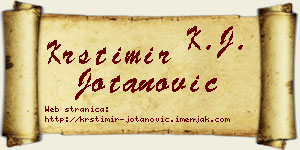 Krstimir Jotanović vizit kartica